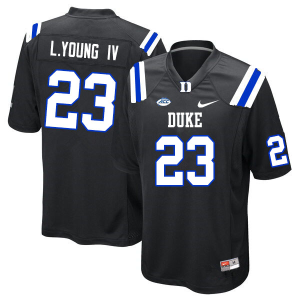 Men #23 Lummie Young IV Duke Blue Devils College Football Jerseys Sale-Black